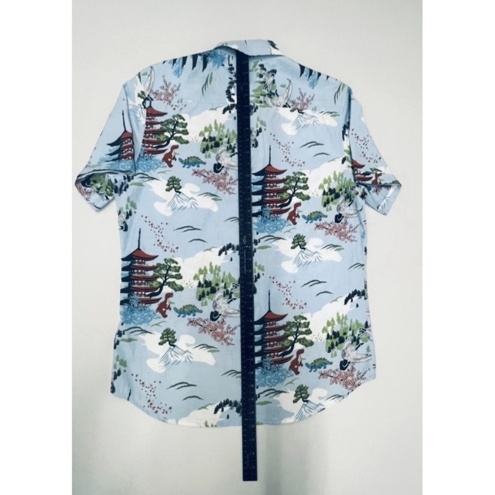 Firefly Lootwear Shirt Mens Medium Japanese Hawaiian Dinosaurs Pagoda Nature - Picture 4 of 11
